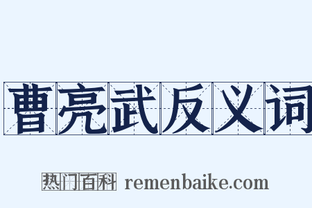 曹亮武反义词是什么意思的图片